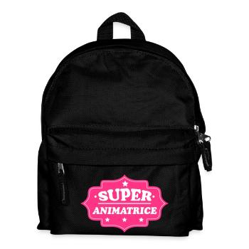 Super animatrice - Kids' Backpack - black - Front