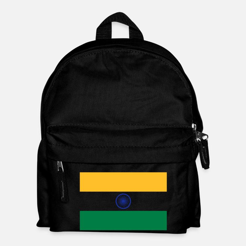 Drapeau Inde / Indian flag - Sac à dos Enfant - noir