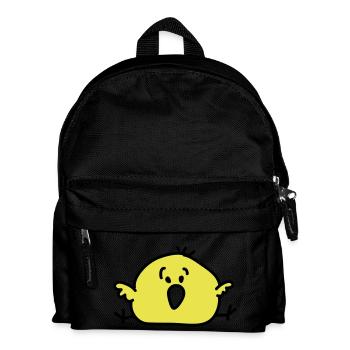 dickes Vögelchen - Kinder Rucksack - Schwarz - Vorne