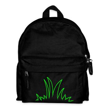 prairie d’herbe beaucoup d’herbes brins d’herbe vert nature fraîche - Sac à dos Enfant - noir - Devant