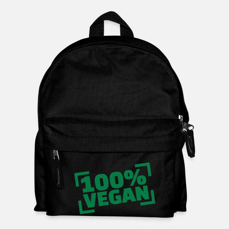 Vegan - Kinder Rucksack - Schwarz