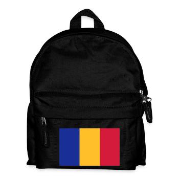 Rumänien, Romania, Fahne, Flagge - Kinder Rucksack - Schwarz - Vorne