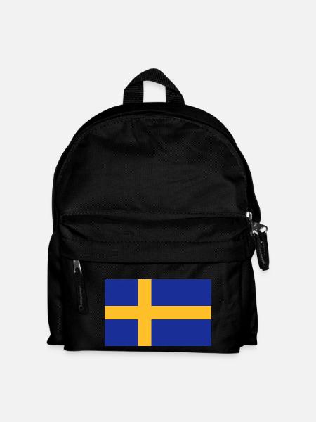 Flagge Schweden - Kinder Rucksack - Schwarz