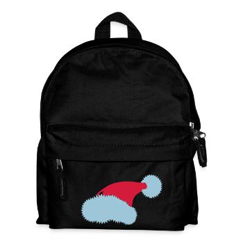 Weihnachtsmann - Kinder Rucksack - Schwarz - Vorne