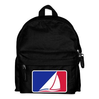 Sailing Boat Sport Logo Design - Kids' Backpack - black - Front