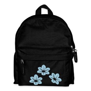 Blumen - Kinder Rucksack - Schwarz - Vorne