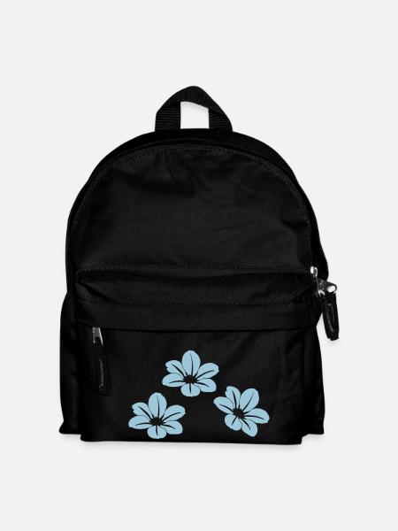 Blumen - Kinder Rucksack - Schwarz