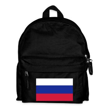Russland, Russia, Fahne, Flagge - Kinder Rucksack - Schwarz - Vorne