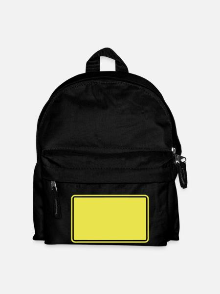Ortsschild - Kinder Rucksack - Schwarz