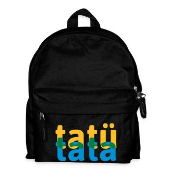 tatü tata Sirene abstrakte Wörter - Kinder Rucksack - Schwarz - Vorne