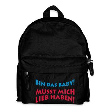 Bin das Baby - Kinder Rucksack - Schwarz - Vorne