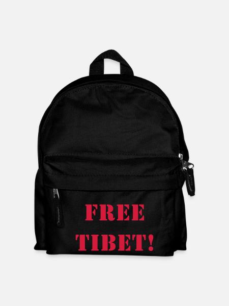 FREE TIBET! - Kinder Rucksack - Schwarz
