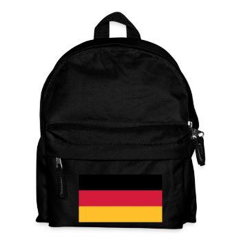 Deutschlandfahne Schwarz Rot Gold - Kinder Rucksack - Schwarz - Vorne