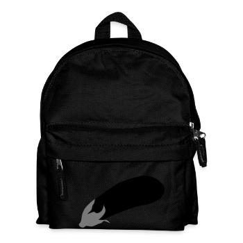 Aubergine - Kinder Rucksack - Schwarz - Vorne