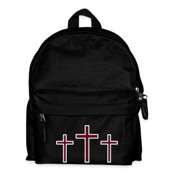 Drei Kreuze - Kinder Rucksack - Schwarz - Vorne