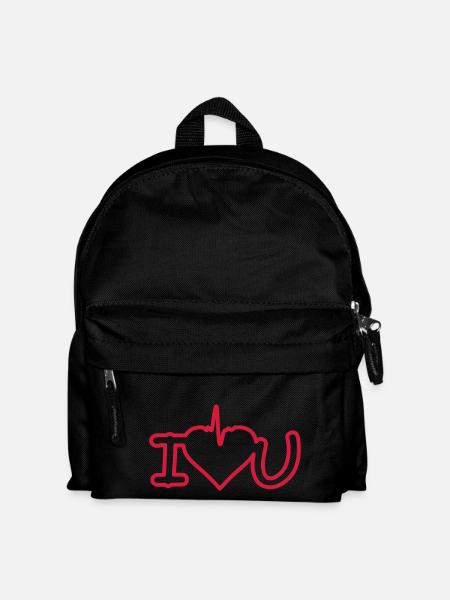 i love you - Kinder Rucksack - Schwarz