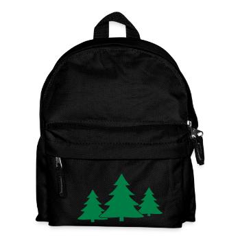 Tannenbaum, Gruppe - Kinder Rucksack - Schwarz - Vorne