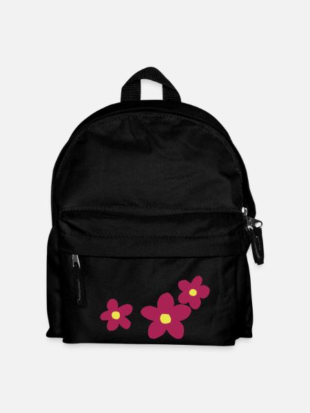 Three Flowers - Kinder Rucksack - Schwarz