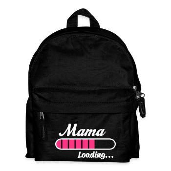 Mama Loading... - Kinder Rucksack - Schwarz - Vorne