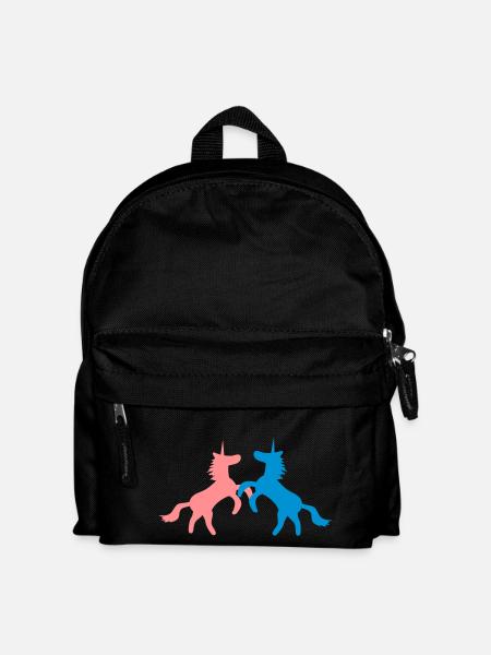 Einhorn Einhörner 7 - Kinder Rucksack - Schwarz