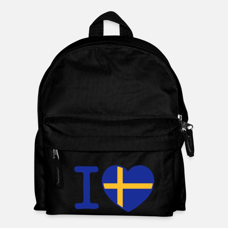 I Love Sweden - Kids' Backpack - black