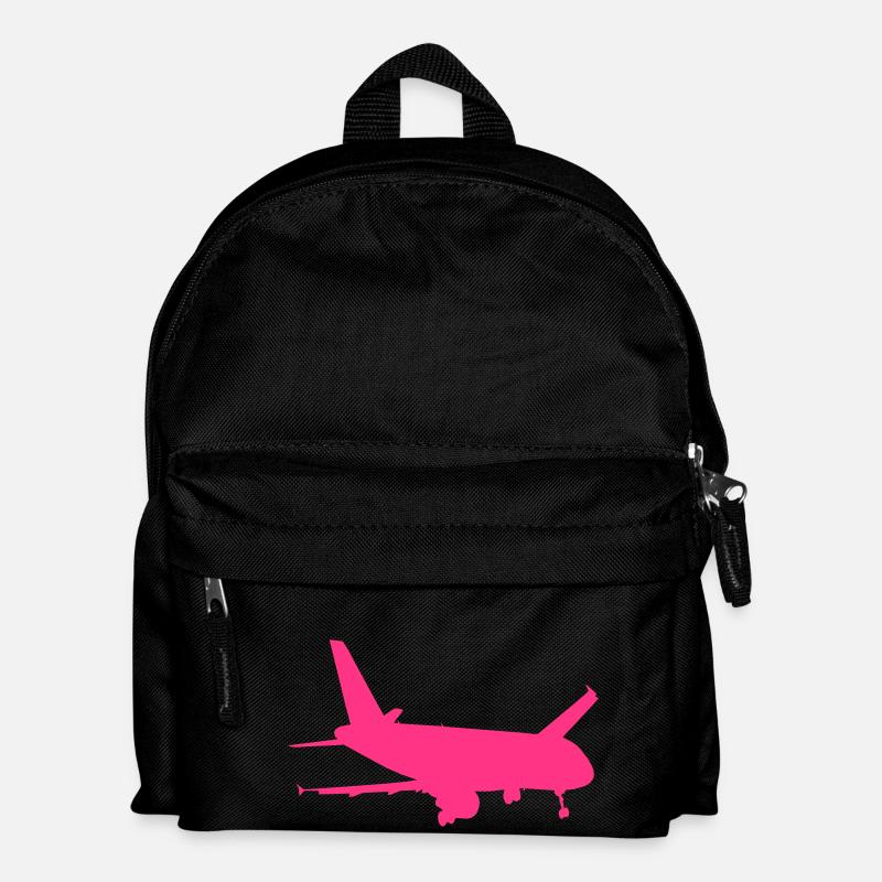 A320-Landung - Kinder Rucksack - Schwarz