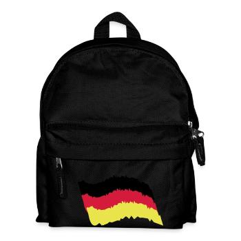 Deutschland Fahne - Kinder Rucksack - Schwarz - Vorne