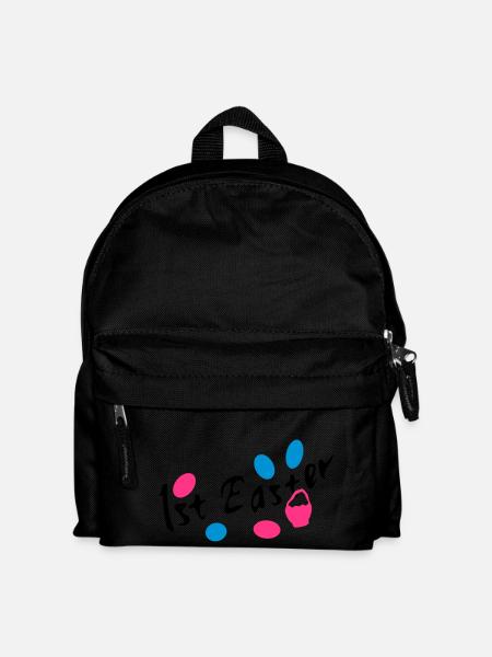 1. Ostern Ostereier txt - Kinder Rucksack - Schwarz