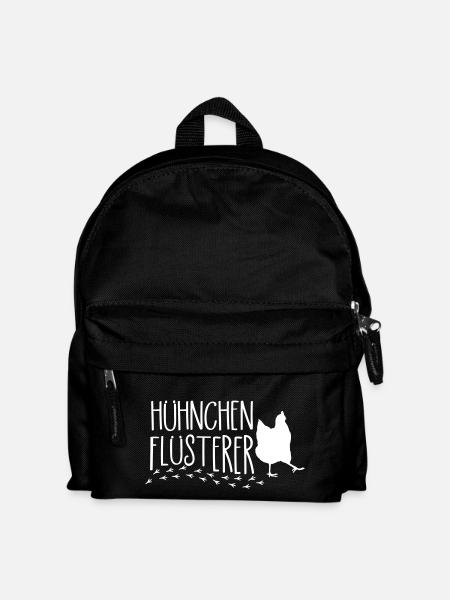 Lustiger Huhn Spruch Hühnchen Flüsterer - Kinder Rucksack - Schwarz
