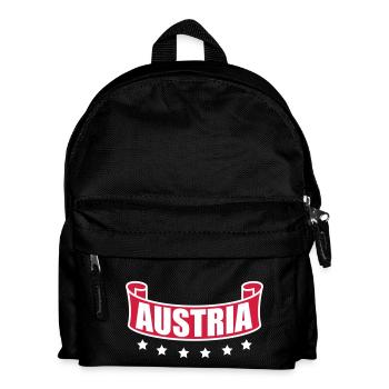 Austria Banner Logo - Kids' Backpack - black - Front