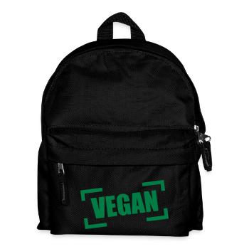 Logo de timbre végétalien - Sac à dos Enfant - noir - Devant