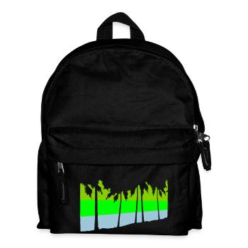 Palm Trees Island Trees Beach Holiday Strip Sea - Kids' Backpack - black - Front