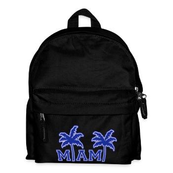 Miami Beach USA Palme Strand Sonne Amerika Reise - Kinder Rucksack - Schwarz - Vorne