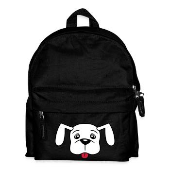 Dog Sticking Out Tongue Naughty Puppy Pet - Kids' Backpack - black - Front