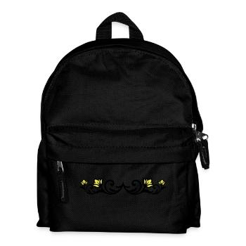 Floral Element - Kids' Backpack - black - Front