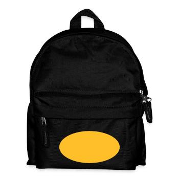 Oval / Ellipse (1c) - Kinder Rucksack - Schwarz - Vorne