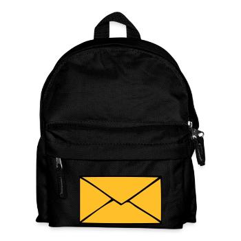 Briefumschlag - Kinder Rucksack - Schwarz - Vorne