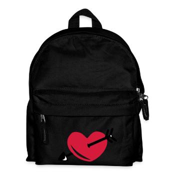 Heart - Arrow - Kids' Backpack - black - Front