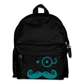 gentlemans mustache with glass / sir - Kinder Rucksack - Schwarz - Vorne