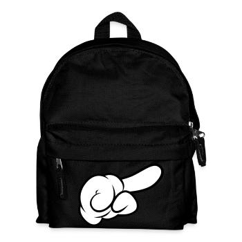 Comic Hand Pointing (Right) - Kids' Backpack - black - Front