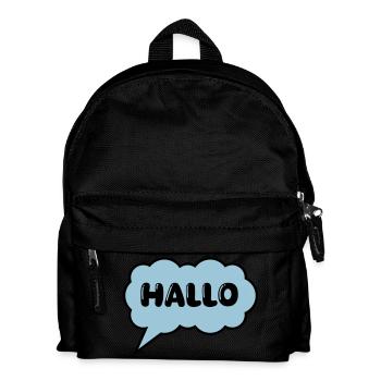 sprechblase hallo - Kinder Rucksack - Schwarz - Vorne