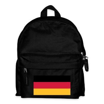 Deutschlandflagge - Kinder Rucksack - Schwarz - Vorne