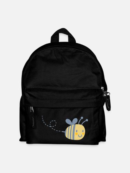 Biene mit Flugbahn - Kinder Rucksack - Schwarz