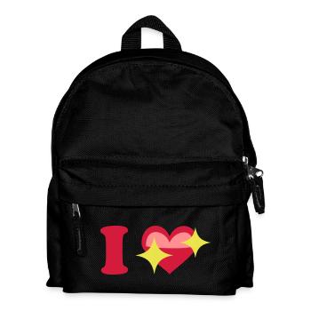 I love - Kinder Rucksack - Schwarz - Vorne
