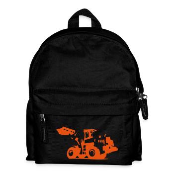bulldozer_3 - Kids' Backpack - black - Front