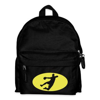 handball logo bat1 - Kids' Backpack - black - Front