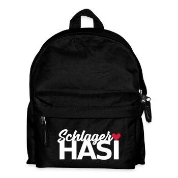 Schlager Hasi Schlagermusik - Kinder Rucksack - Schwarz - Vorne