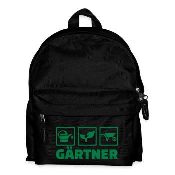 Gärtner - Kinder Rucksack - Schwarz - Vorne