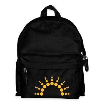Half-circle circles points Sun logo - Kids' Backpack - black - Front