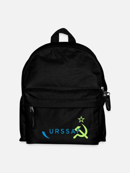 Logo URSS/ URSSAF Vert & Bleu - Sac à dos Enfant - noir